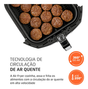 Fritadeira Sem Óleo Air Fryer 6l Afn-60-Bi 1900w Preto/inox